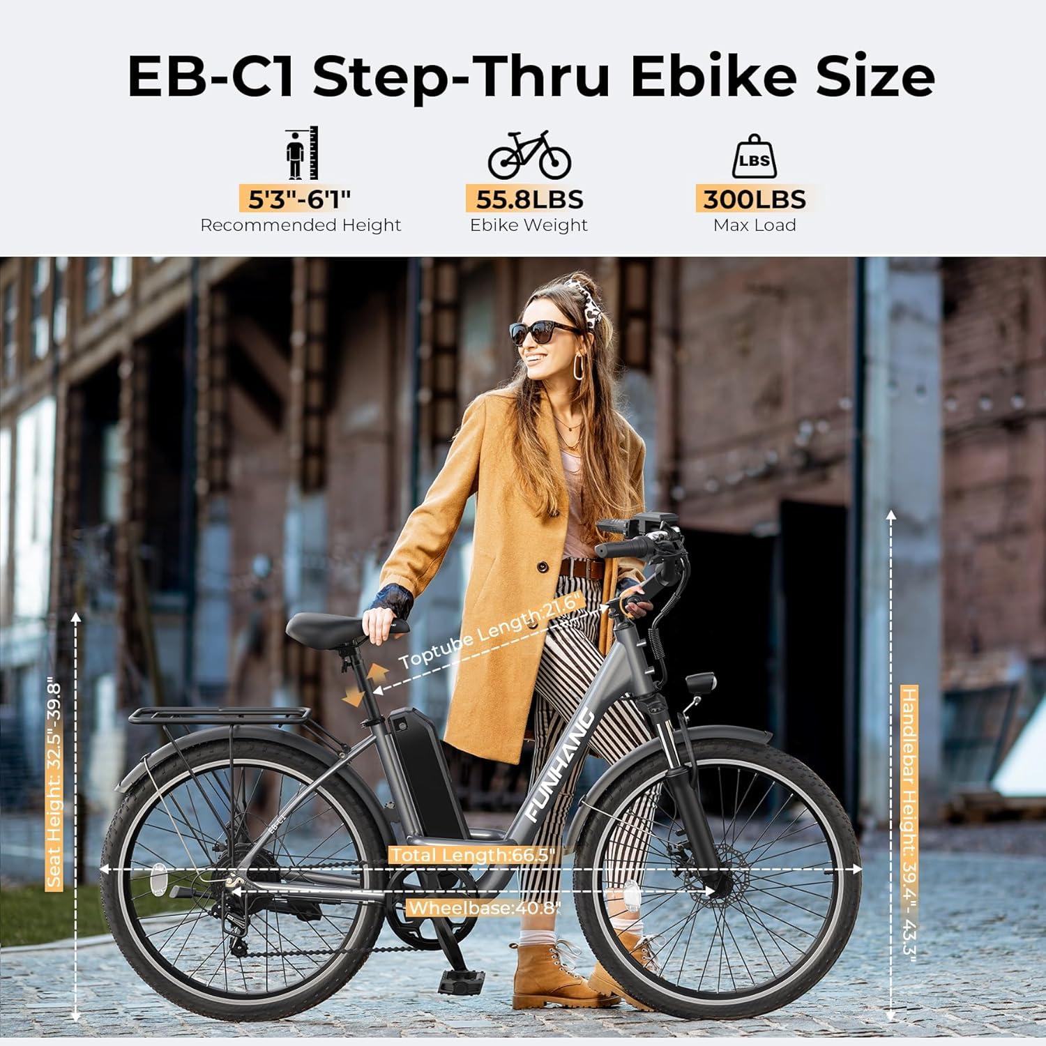 Cruising City⁣ Streets: Our Take on the 1000W Step-Thru ebike
